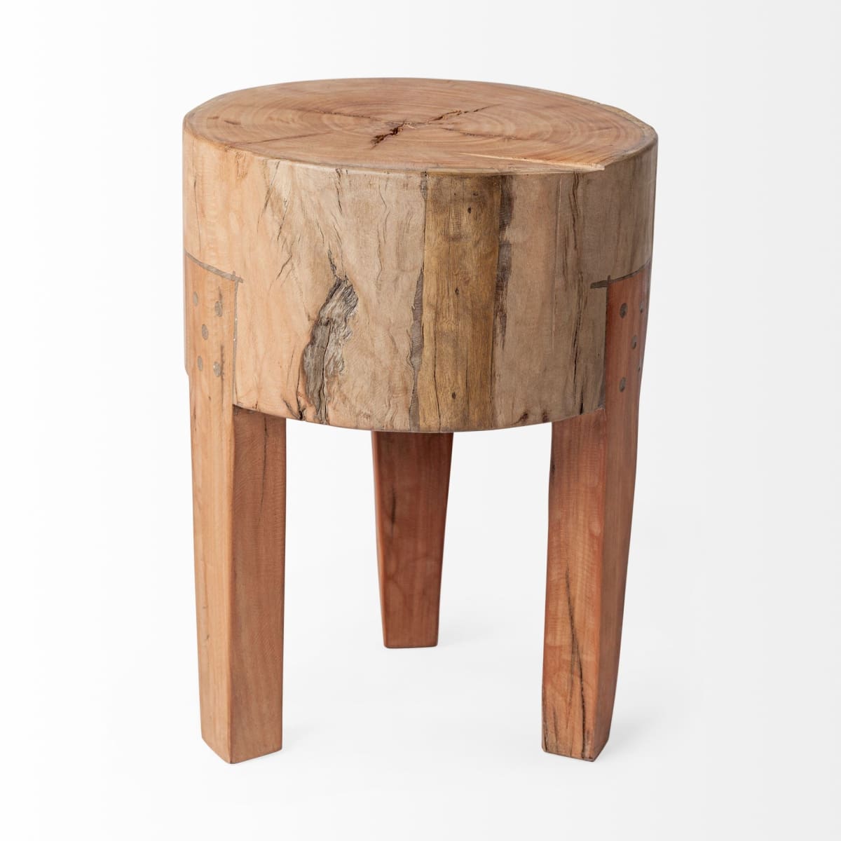 Asco Stool Reclaimed Wood | 18H - ottoman-and-poufs