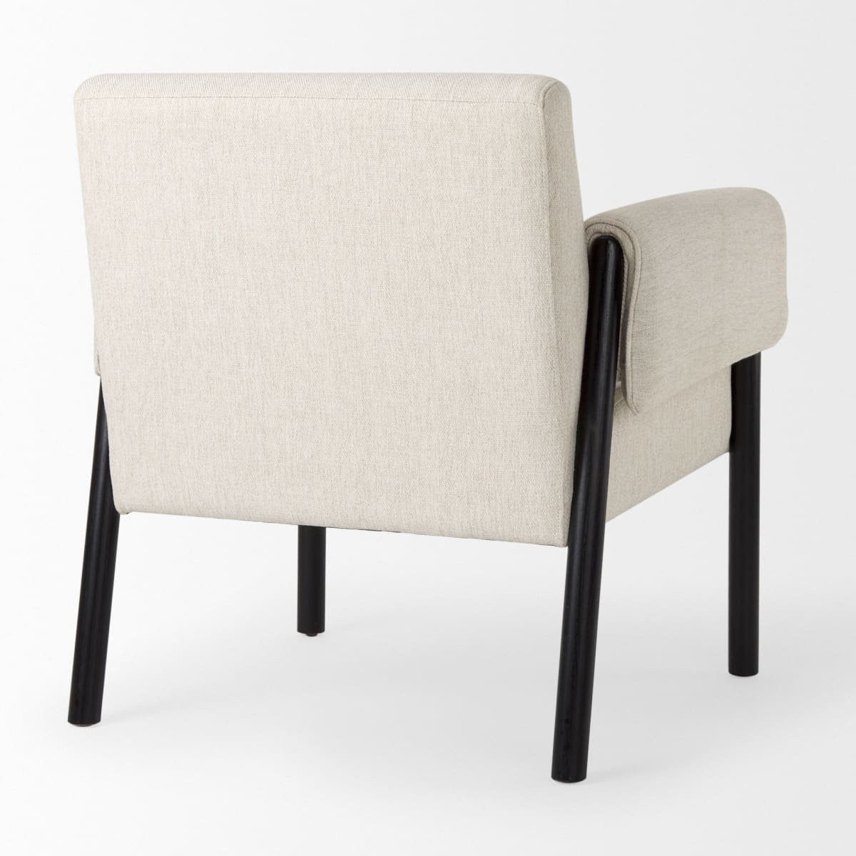Ashton Accent Chair Beige Fabric | Black Wood - accent-chairs