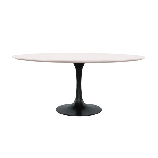 Aspen Oval Dining Table With Metal Base - lh-import-dining-tables