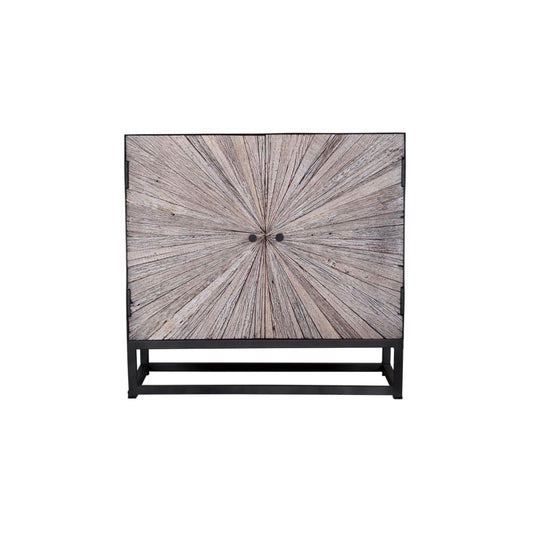 Astral Plains Reclaimed 2 Door Accent Cabinet-Grey Wash - 32X14X31 - accent cabinet