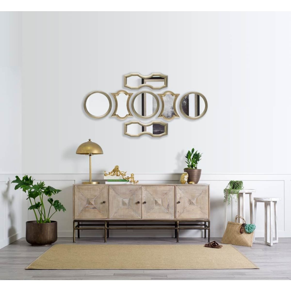 Avalon Wall Mirror Gold Wood | 12x15 - wall-mirrors-grouped