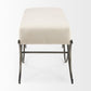 Ayla Bench Beige Twill | Antique Nickel - benches