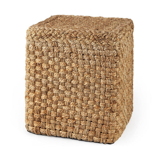 Aylin Pouf Brown Wool | Square - poufs