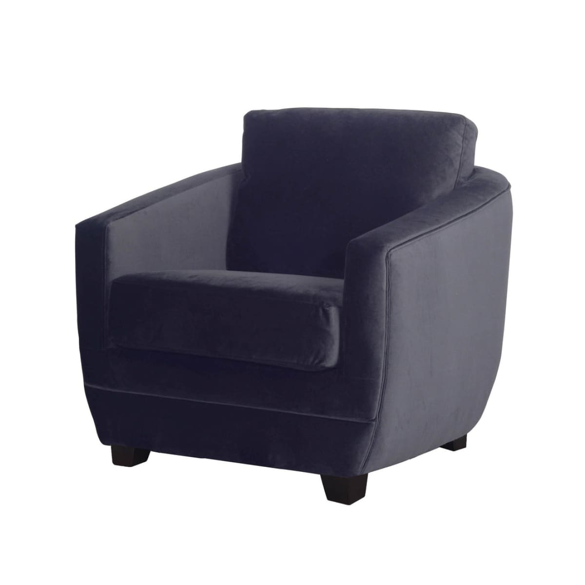 Baltimo Club Chair - Velvet Black - lh-import-accent-club-chairs