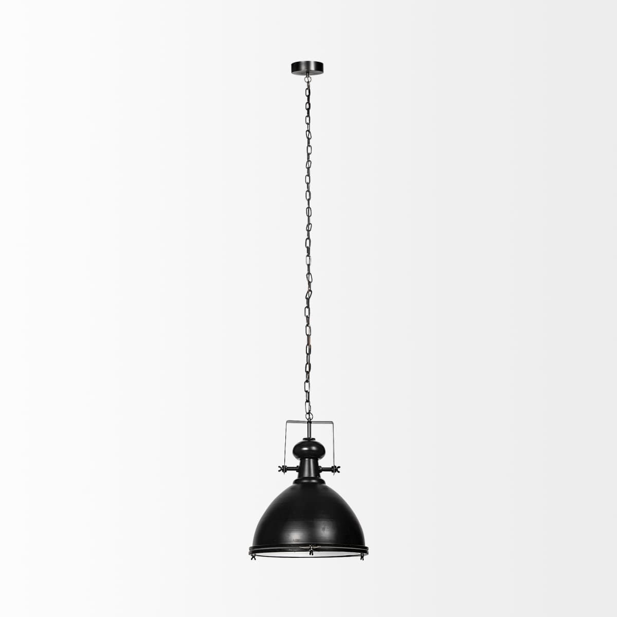 Bashaw Pendant Light Black Metal - pendant-light