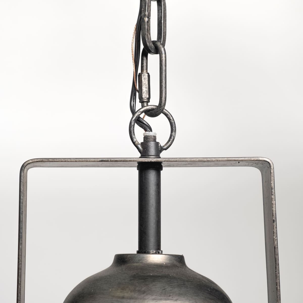 Bashaw Pendant Light Gray Metal - pendant-light