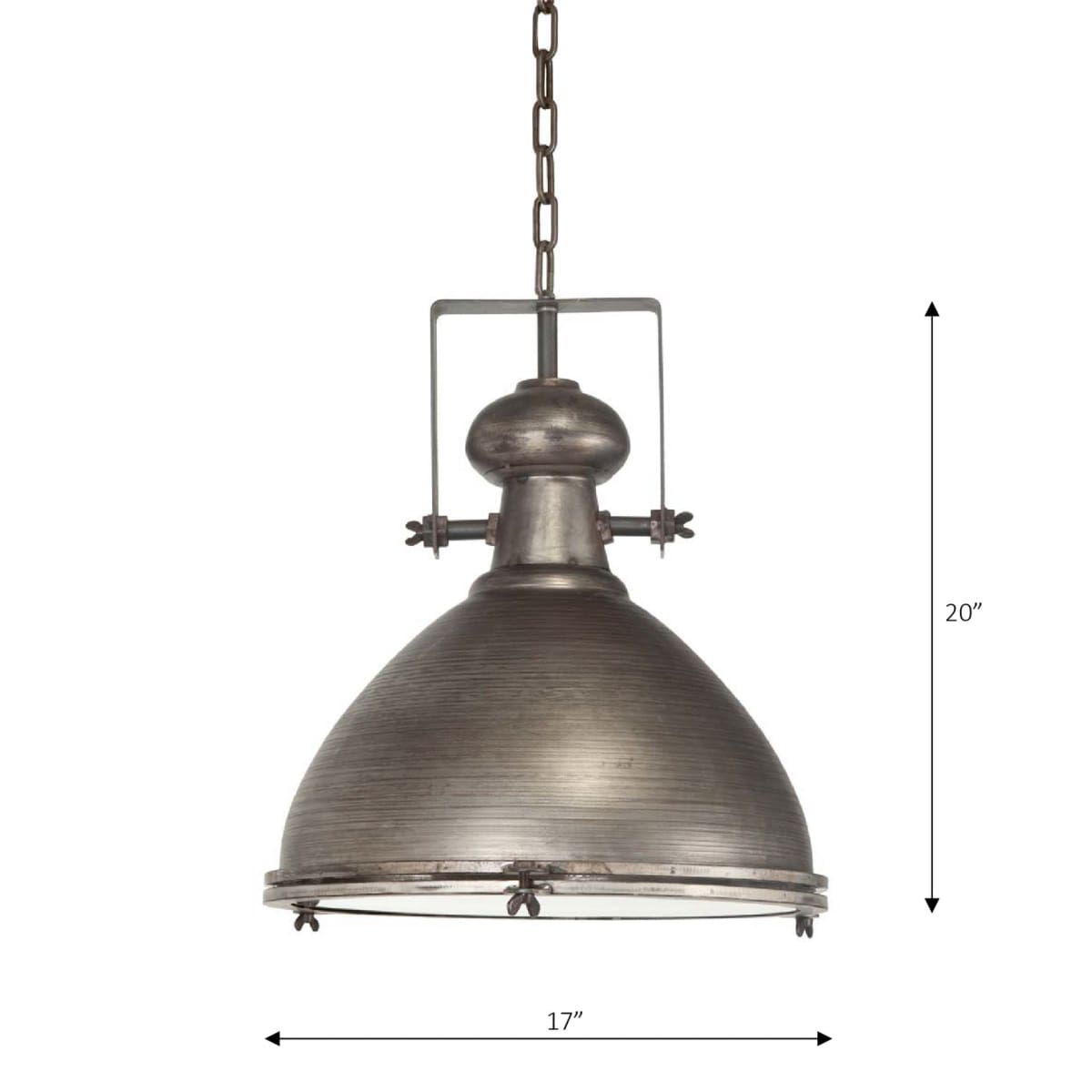 Bashaw Pendant Light Gray Metal - pendant-light