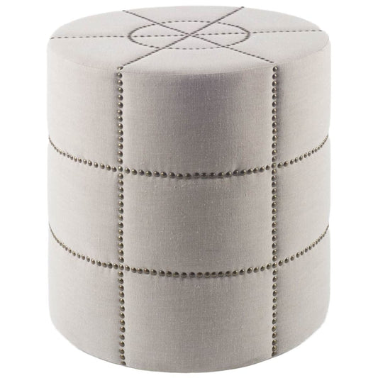 Beacon Ottoman Cream Fabric - ottoman-and-poufs