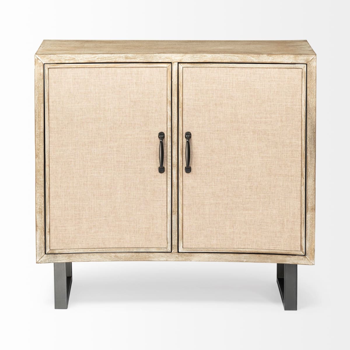 Bellefontaine Accent Cabinet Natural Wood | Cream Fabric - acc-chest-cabinets