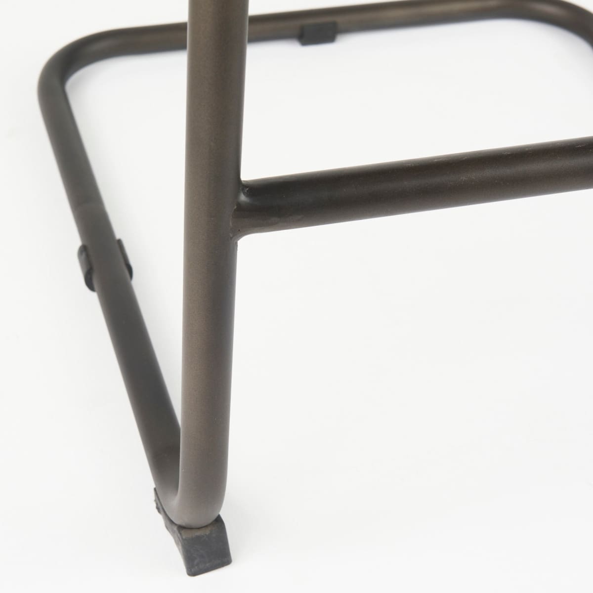 Berbick Bar Counter Stool Black Leather | Gray Metal | Bar - bar-stools