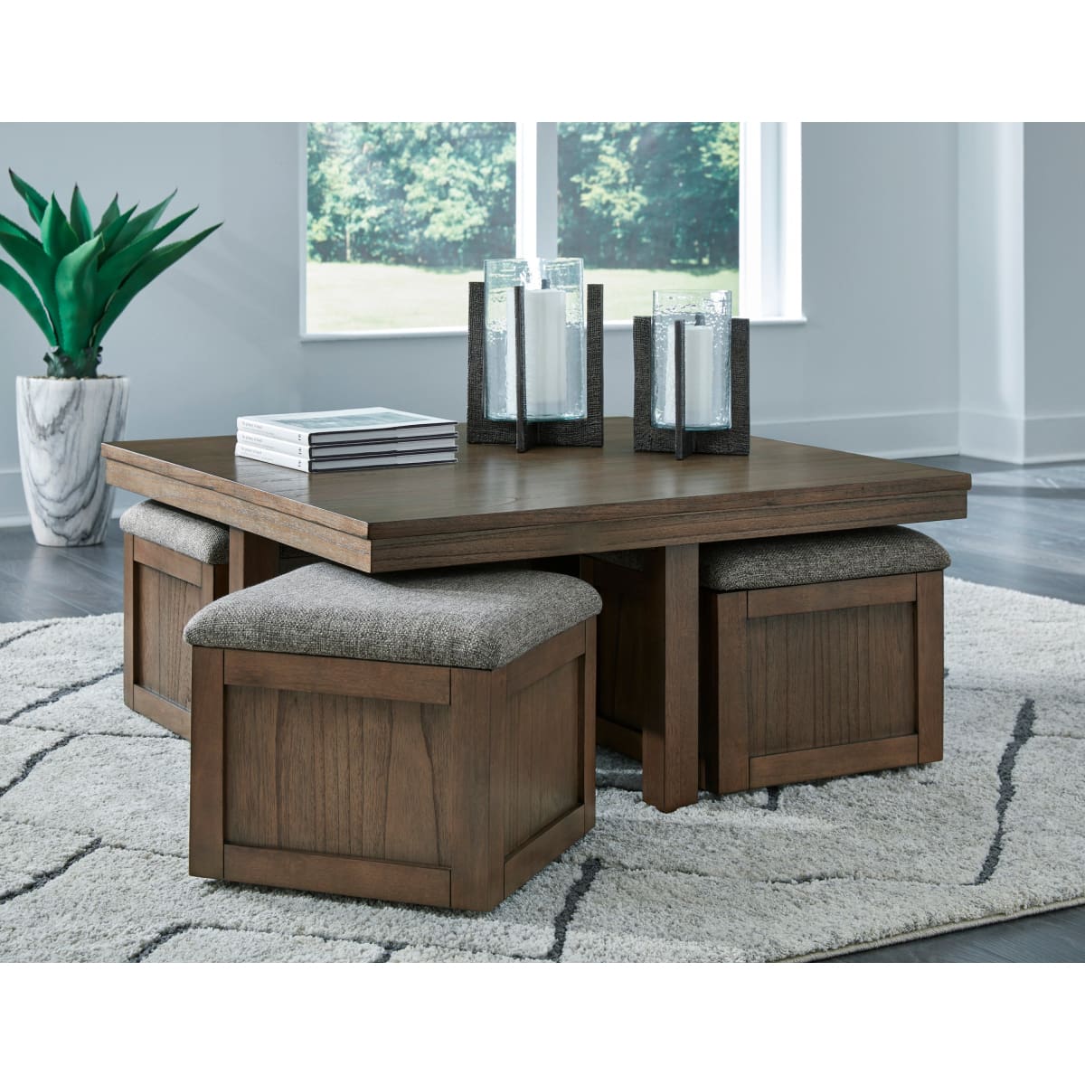 Boardernest Coffee Table with 4 Stools - coffee-tables