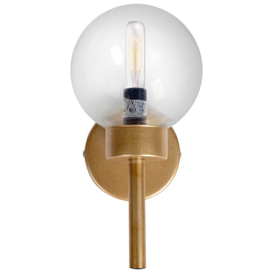 Boltern Wall Sconce Gold Metal | Glass Globe - wall-fixtures