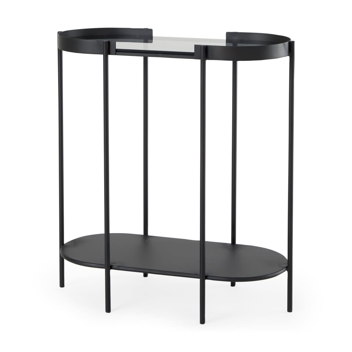 Booker Accent Table Black Metal | Mirror Top - accent-tables