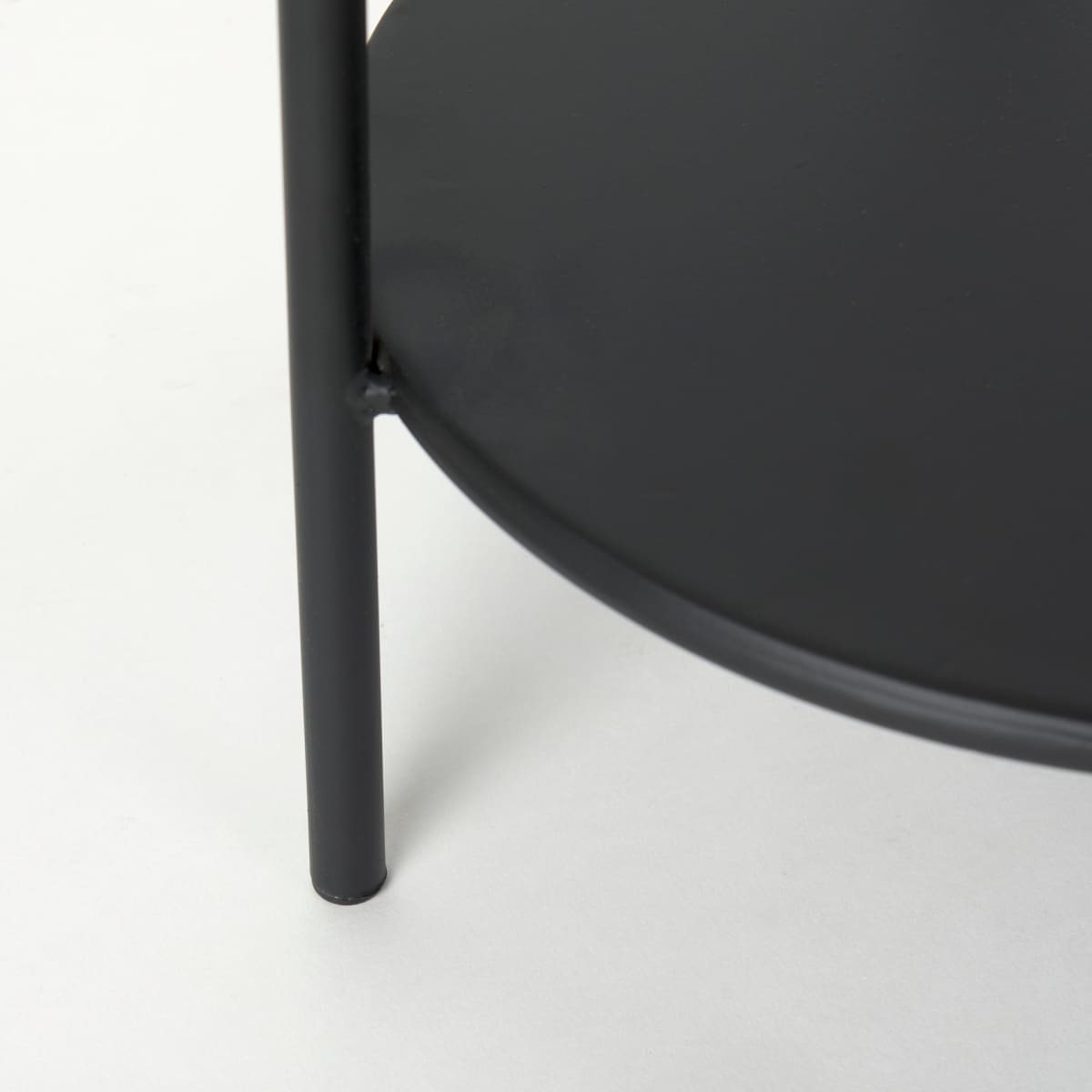 Booker Accent Table Black Metal | Mirror Top - accent-tables