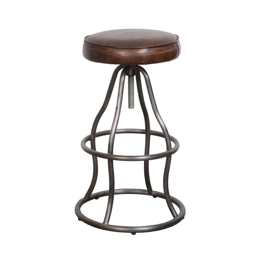 Bowie Bar Stool - Vintage Brown Leather - lh-import-stools