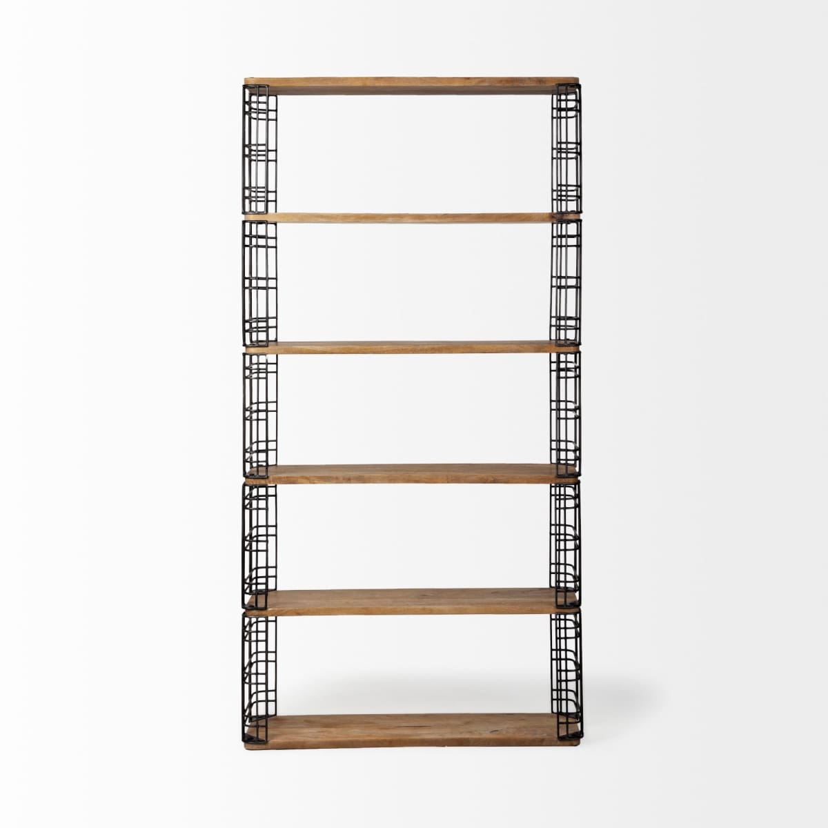 Bradie Shelving Unit Brown Wood | Black Metal - shelving