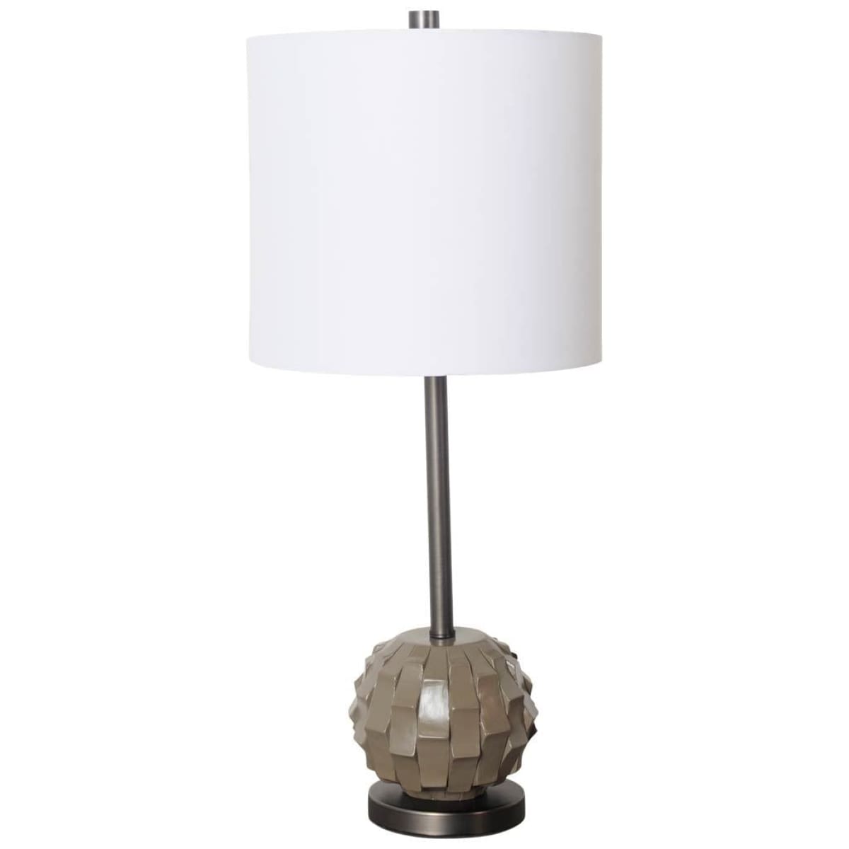 Brant Table Lamp Brown Resin | White Shade - table-lamps