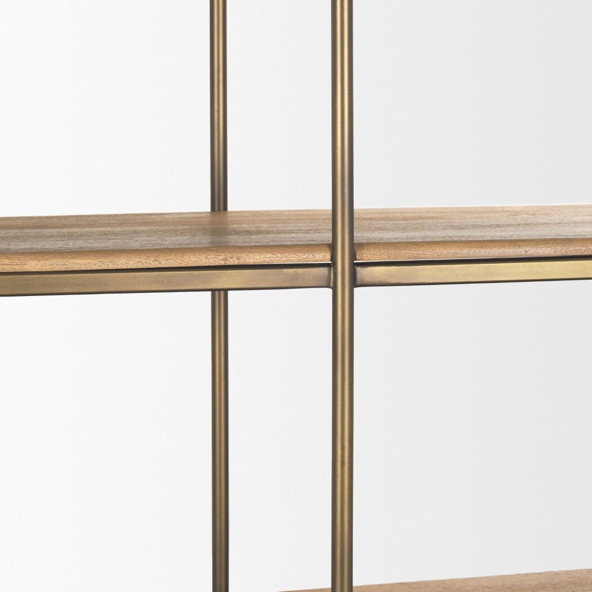 Braxton Shelving Unit Light Brown | Antiqued Brass | 4 Doors - shelving