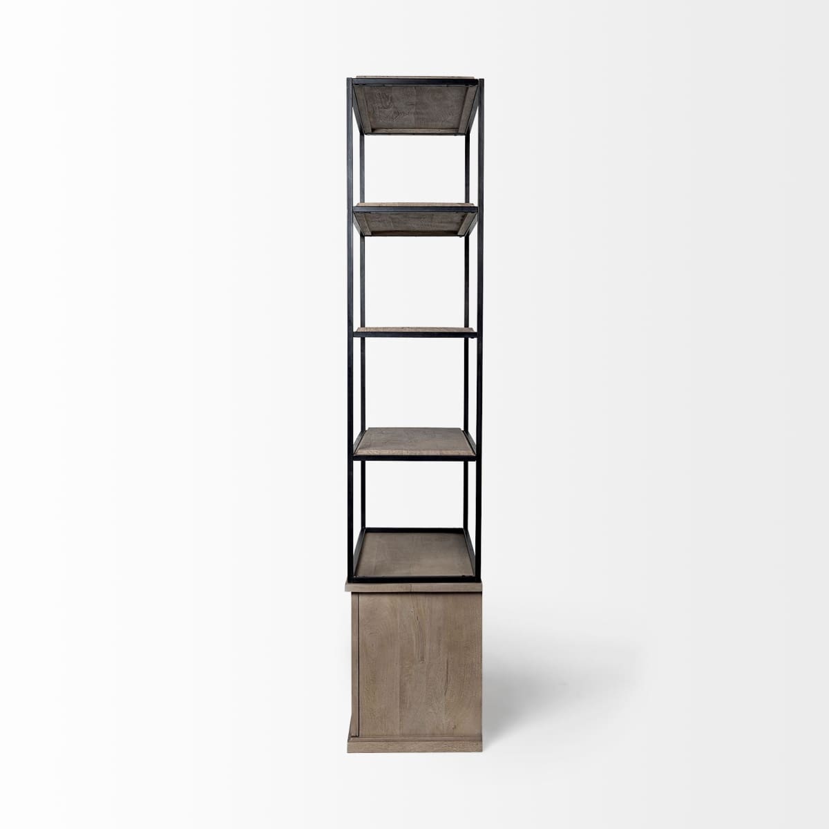 Braxton Shelving Unit Light Brown Wood | Black Metal | 42L - shelving