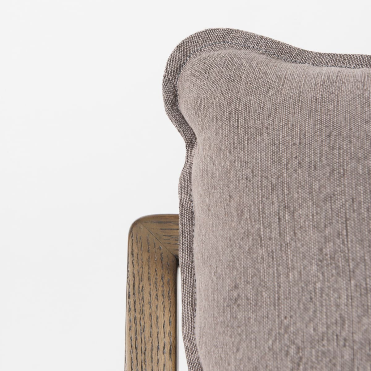 Brayden Accent Chair Gray Fabric | Brown Wood - accent-chairs