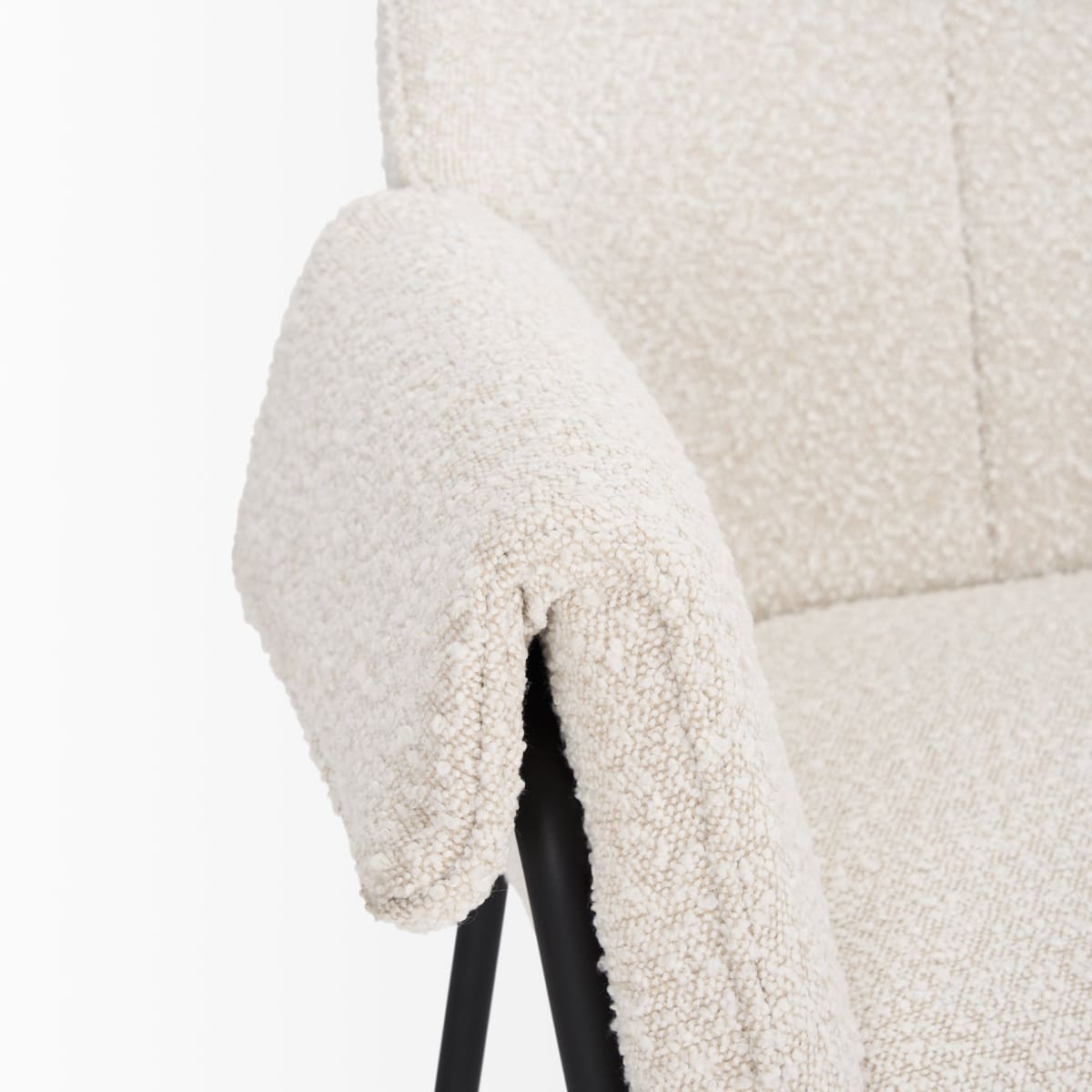 Brently Dining Chair Cream Boucle - dining-chairs