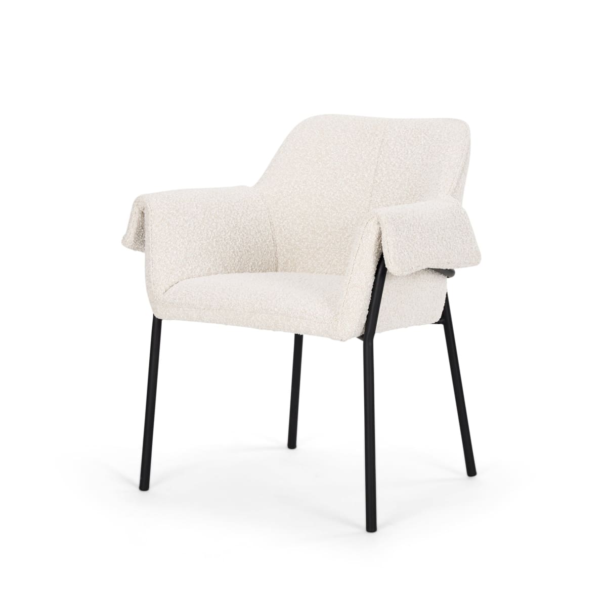 Brently Dining Chair Cream Boucle - dining-chairs