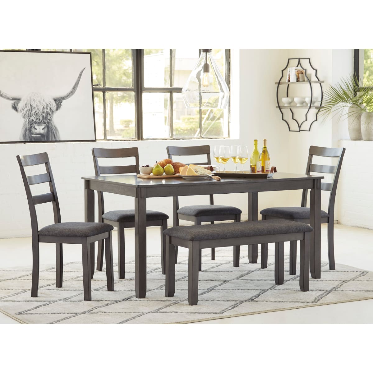 Bridson RECT DRM Table Set (6/CN) - dining-table