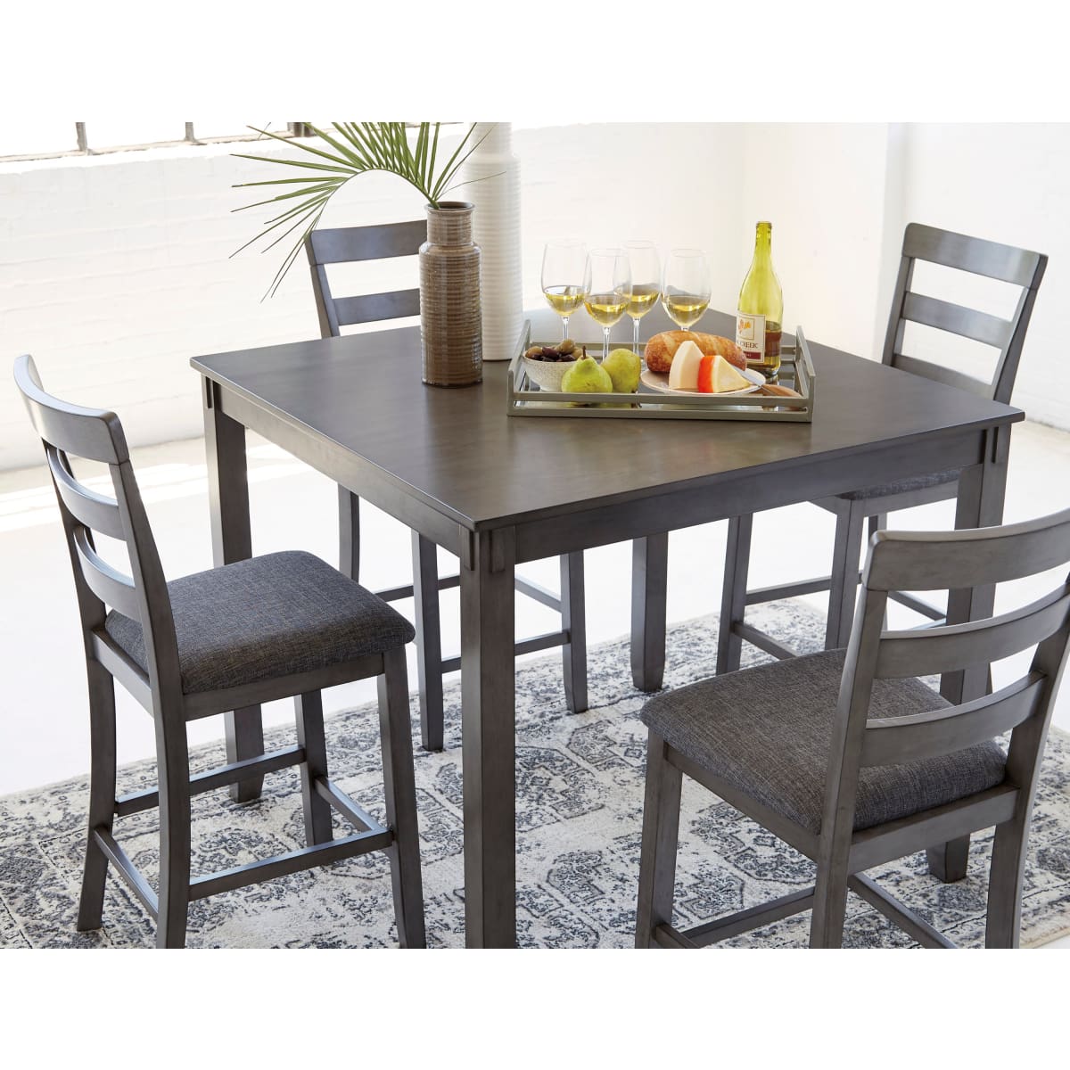 Bridson Square Counter TBL Set (5/CN) - DININGCOUNTERHEIGHT