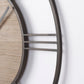 Brielle Wall Clock Black Iron | Brown Wood - wall-clocks