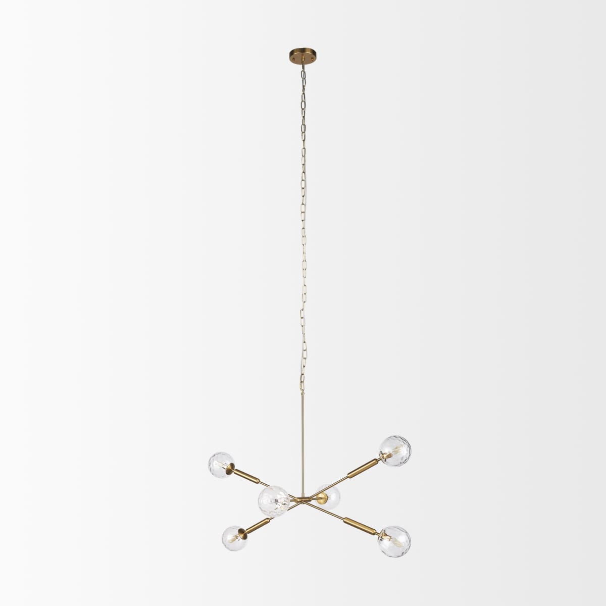 Britton Chandelier Gold Metal | Clear Glass - chandeliers