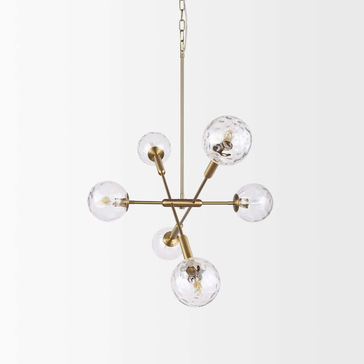 Britton Chandelier Gold Metal | Clear Glass - chandeliers