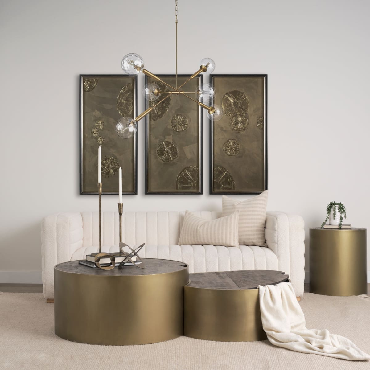Britton Chandelier Gold Metal | Clear Glass - chandeliers