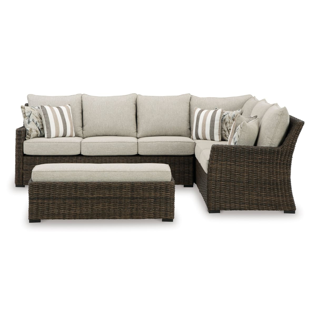 Brook Ranch Sofa SEC/Bench w/CUSH (3/CN) - Outdoor Sofa