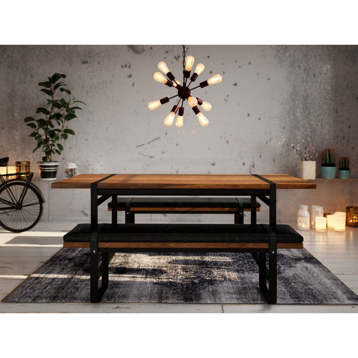 Brooklyn Upholstered Bench - lh-import-dining-benches