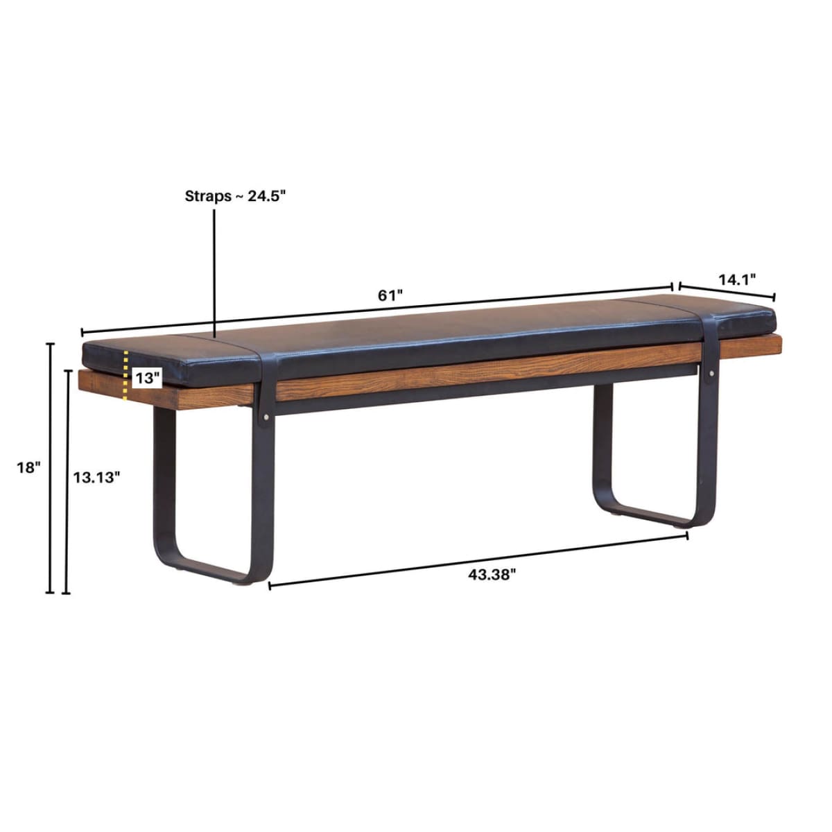 Brooklyn Upholstered Bench - lh-import-dining-benches