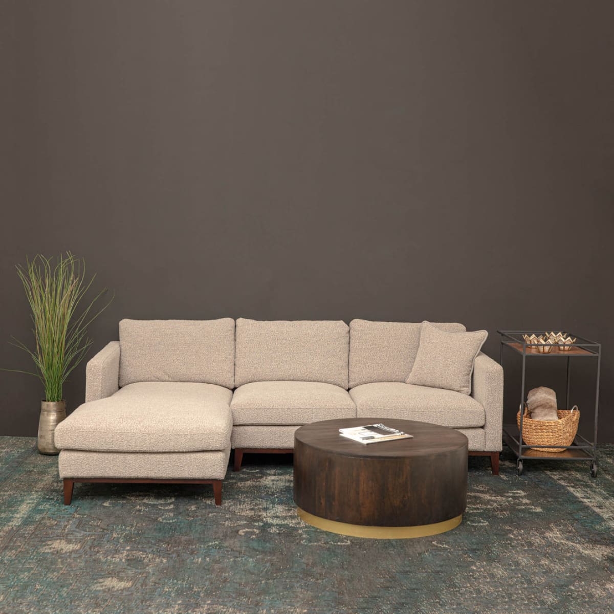 Burbank Sofa Lhf Sectional - lh-import-sectionals