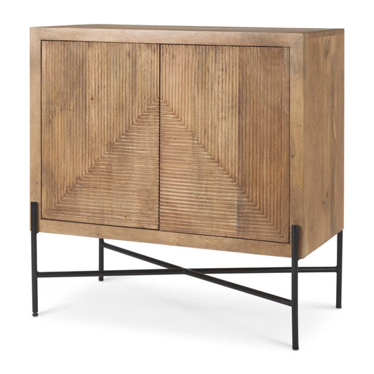 Cairo Accent Cabinet Brown Wood | Black Metal - acc-chest-cabinets