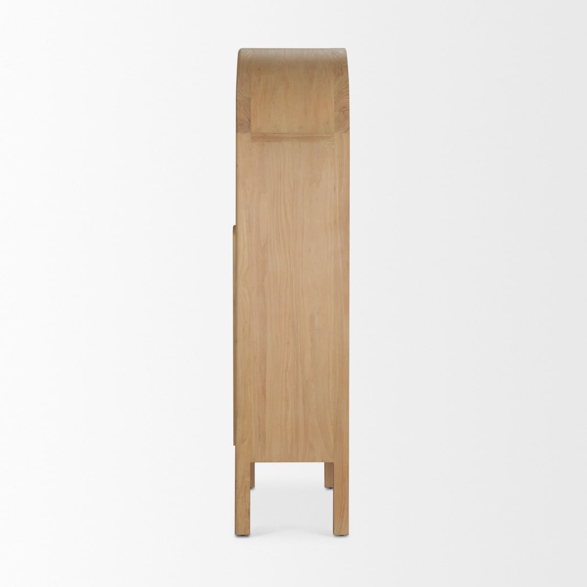 Callum Curio Cabinet Light Brown Woode | Clear Glass - cabinets