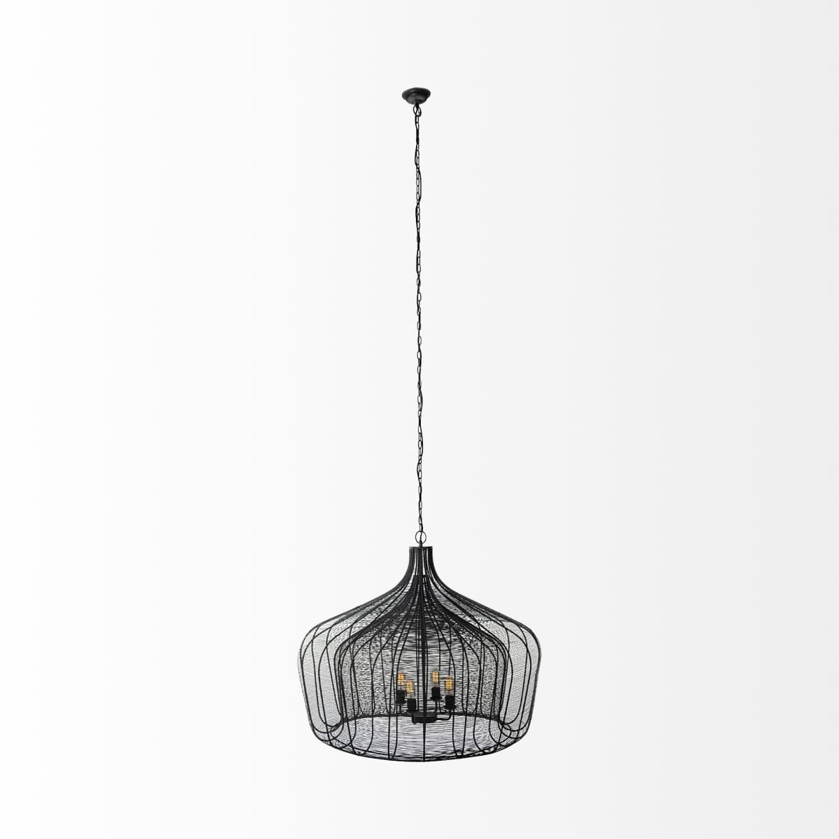 Camila Chandelier Black Metal - chandeliers