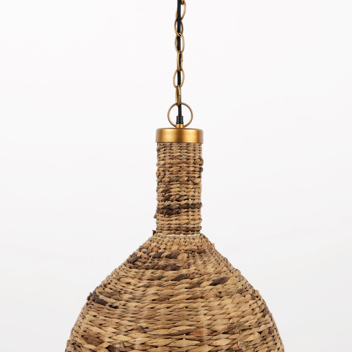 Campanile Pendant Light Brown Wicker | Cylinder - pendant-light