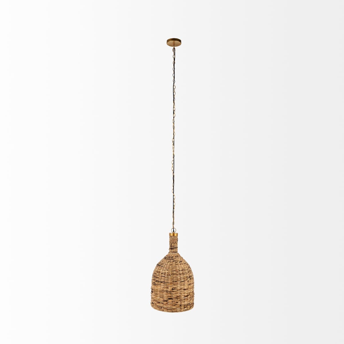 Campanile Pendant Light Brown Wicker | Cylinder - pendant-light