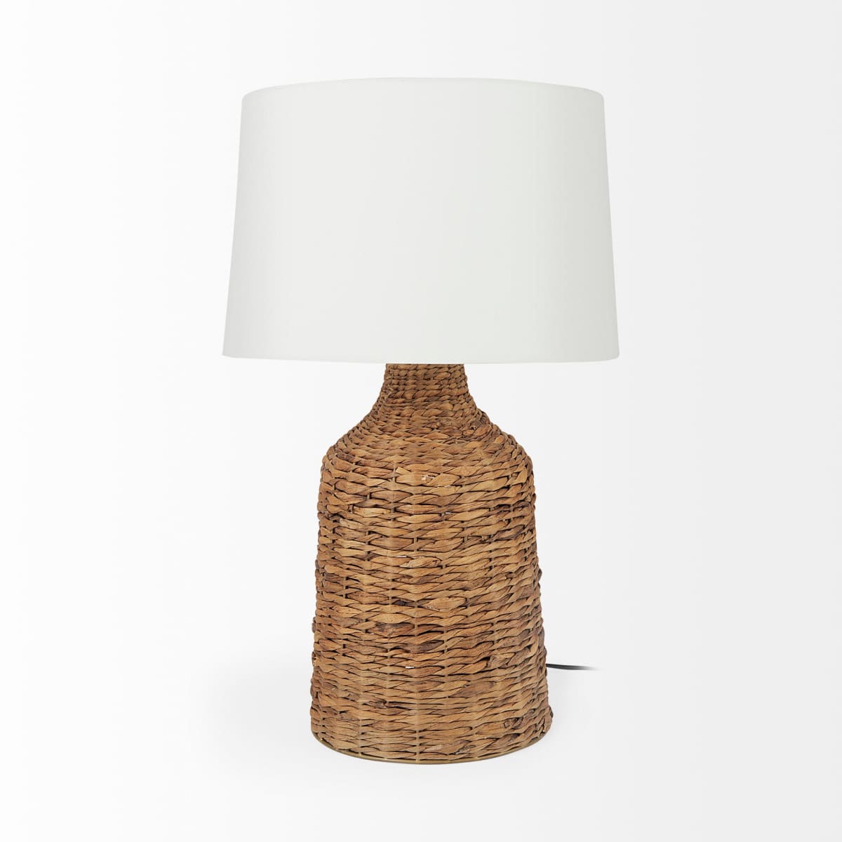 Campanile Table Lamp Brown Whicker - table-lamps