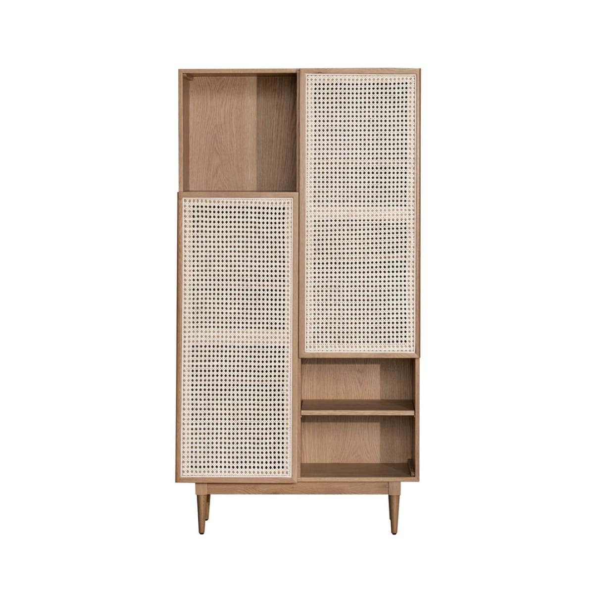 Cane Bookcase - Natural - lh-import-shelving-storage