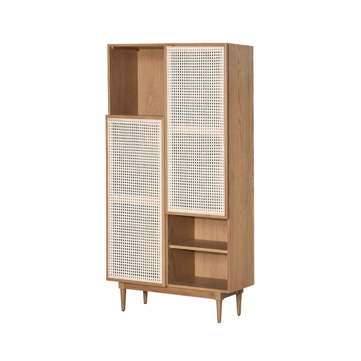 Cane Bookcase - Natural - lh-import-shelving-storage