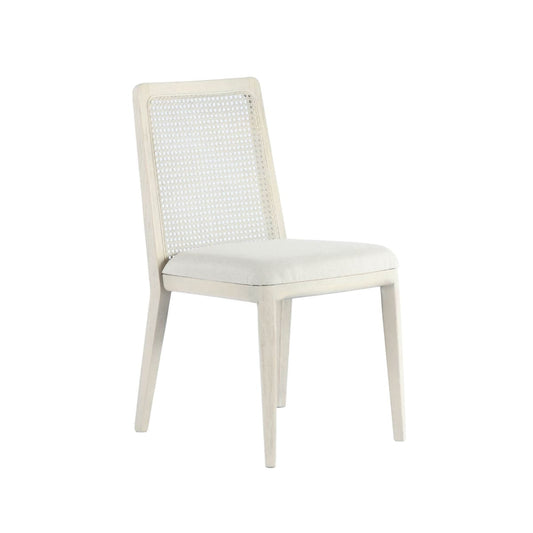 Cane Dining Chair - Beige/White Wash Frame - lh-import-dining-chairs