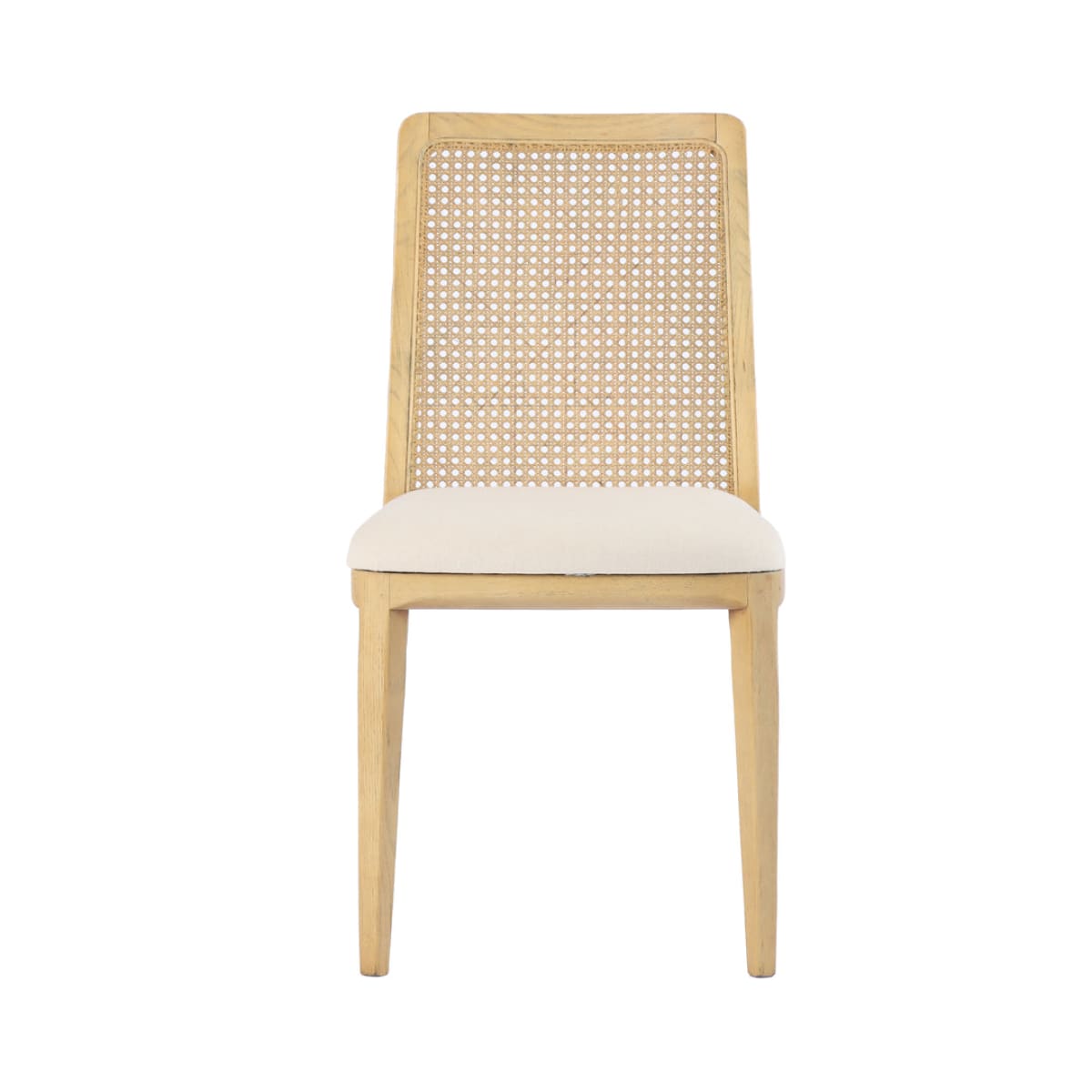 Cane Dining Chair - Oyster Linen/Honey Frame (Limited Edition) - lh-import-dining-chairs