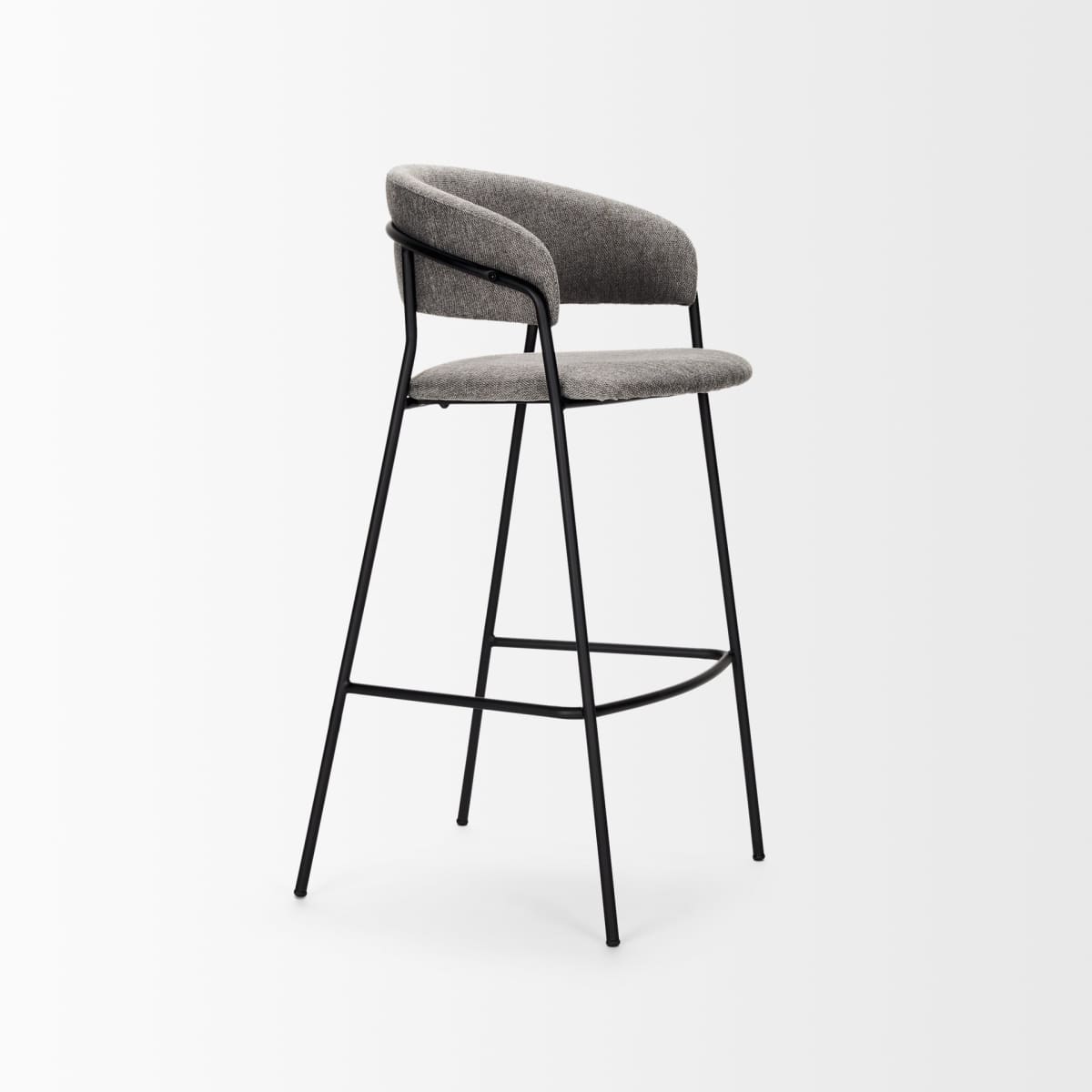 Carolyn Bar Counter Stool Gray Fabric | Bar Stool - bar-stools