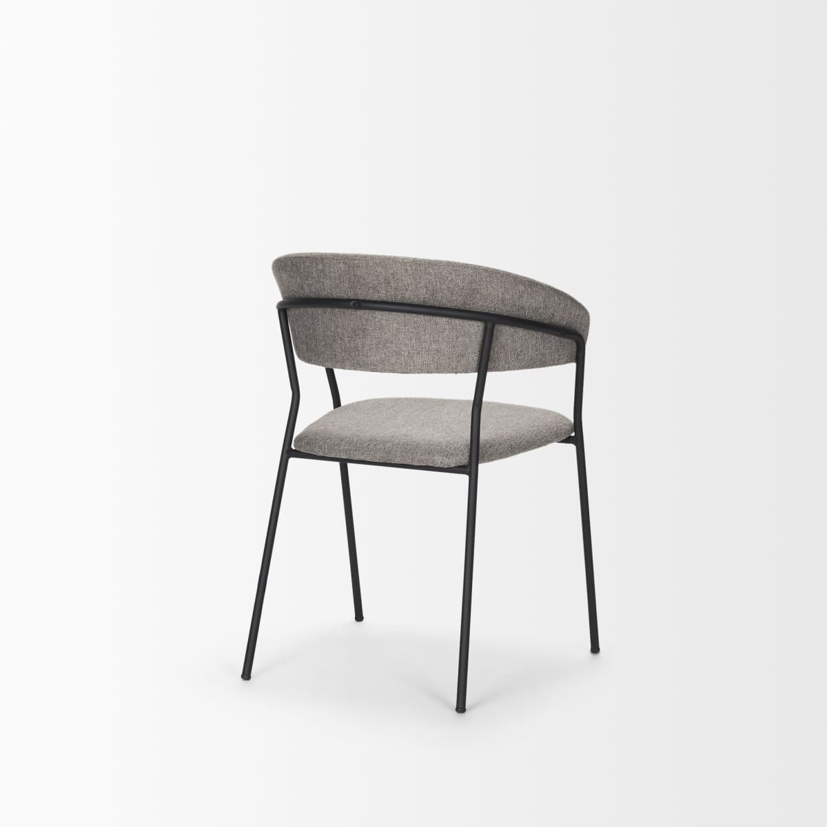 Carolyn Dining Chair Gray Fabric | Black Metal - dining-chairs