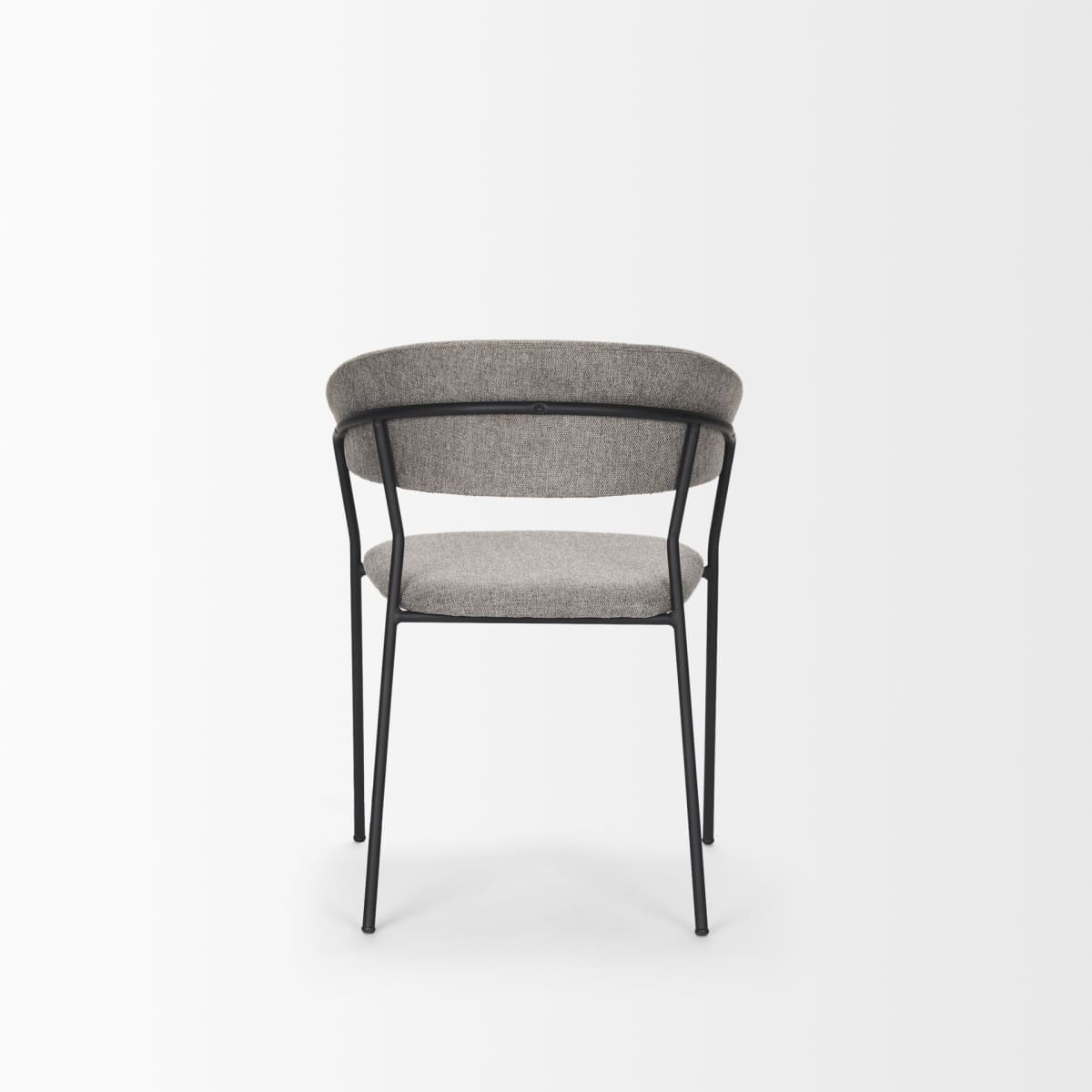 Carolyn Dining Chair Gray Fabric | Black Metal - dining-chairs