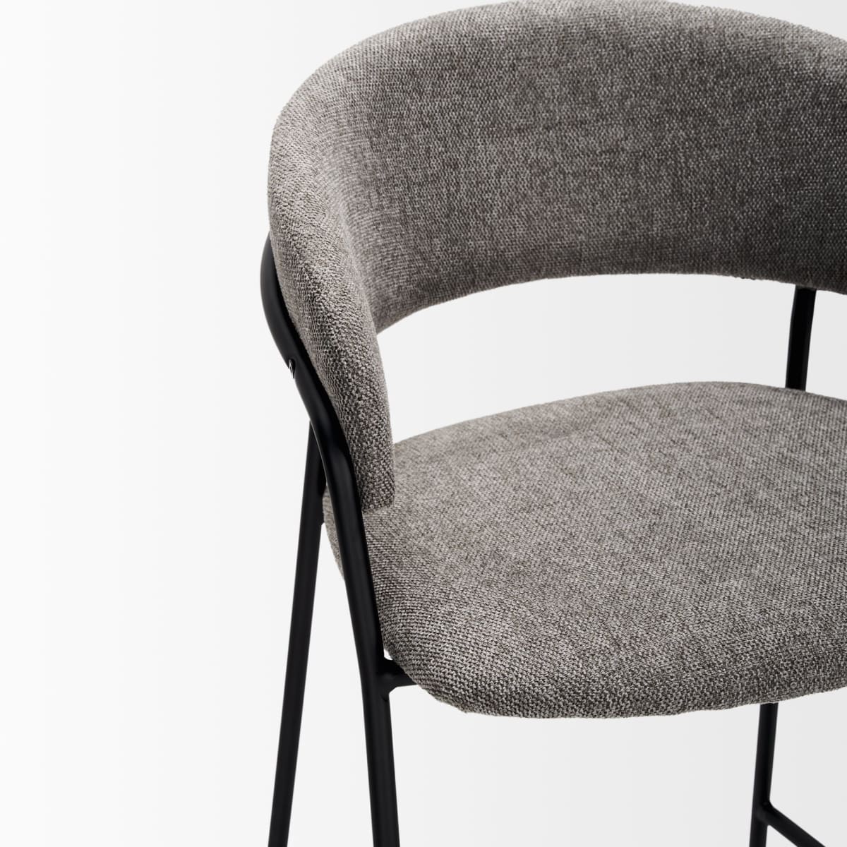 Carolyn Upholstered Seat Bar Counter Stool Gray Fabric | Bar Stool - bar-stools